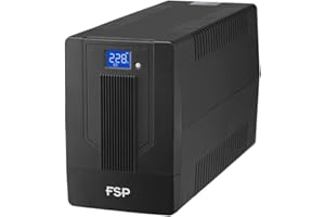 ‎FSP FSP iFP 1000 Line-Interactive USV 1000VA/600W, 2X Schuko, 2X IEC, LCD-Touchscreen, Eingang Spannungsumfang 162-290 VAC, 60/50 Hz (Auto Sensing), Simulierte Sinuskurve, Kaltstartfunktion