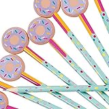 Elfen und Zwerge 6 x Bleistift mit großem Radierer Donut Bagel Schule Einschulung Radiergummi Schultüte Bleistifte Kindergeburtstag Mitgebsel