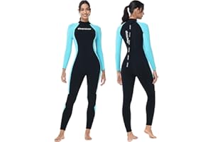 Owntop Muta da uomo e da donna, 3/2 mm, lunghezza intera, in neoprene, con cerniera posteriore, per surf, snorkeling