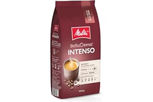 Melitta Ganze Kaffeebohnen, 100% arabica, starkes Aroma, Intensiver Geschmack, Stärke 4, BellaCrema Intenso, 1 kg