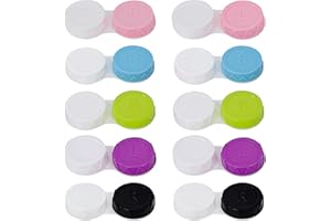 HOLEMZ Kontaktlinsenbehälter Schützen Set Auslaufsicher Kontaktlinsendose Bunt Aufbewahrung 5 Farben Tragbar für Zuhause Reisen Weiche Harte Linsen 10 Stücke