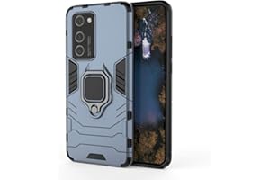 Huawei P40 Pro Funda, MHHQ 2in1 Armadura Combinación A Prueba de Choques Escudo Cáscara Dura PC + TPU con Soporte Magnetic Car Mount Case Cover para Huawei P40 Pro -Black Plus Gray