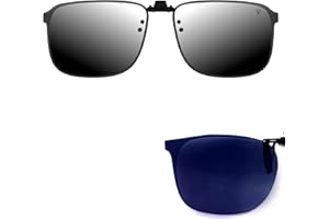 CREYESTAL Clip Lunettes de Soleil Polarisées, Relevable et Ultra léger, Surlunettes de soleil, Clip Solaire, Homme, Femme, 100% Anti-UV, Certifié CE