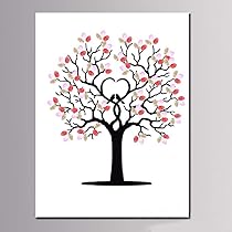 Agatige Albero Impronte Digitali Per Firma Ospiti - Tela 30x40cm Con 6 Colori Inchiostro - Per Matrimoni, Compleanni, Baby Shower - Foto 9