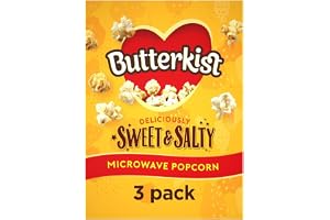 Fjäril söt och saltad popcorn, 3 x 60 g