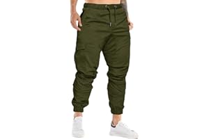 Cindeyar Herren Hosen Slim Fit Casual Jogger Sporthose Freizeithose Cargo Chino Jeans Hose