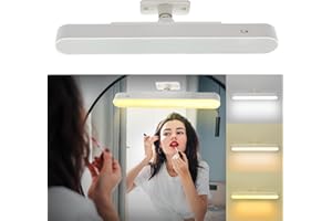 JRXH LED Schminktisch Beleuchtung, 4000mAH Wiederaufladbar Spiegel Beleuchtung Ohne Kabel, Abnehmbare 360°Drehung Spiegellampe