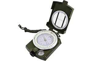 Dland Bussola Impermeabile Militare Puntamento per Trekking Campeggio Arrampicata e Altre attività all'aperto (Army Green)