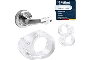 VABNEER Lot de 10 butées de porte en silicone PVC - Flexible pour protéger l'intégrité des murs et des meubles (transparent)
