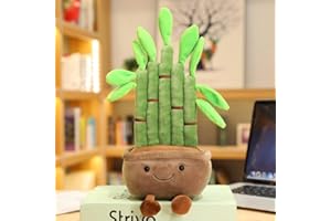 EMBRAGUE Bamboo Pot Plush Toy Plushies For Girls - Soft Cotton Stuffed Anime Plushies Flower Cuddle Cushion - Kawaii Plush Plant Cute Pillow For Christmas Birthday For Girlfriend Boba - 35CM Brown
