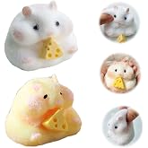 2 adet Squishy Hamster Squeeze Oyuncaklar, Kawaii Squishies PVC Oyuncaklar, Stres Giderici K&uuml;rk Topu OPP &Ccedil;ocuklar i&ccedil;in Ambala