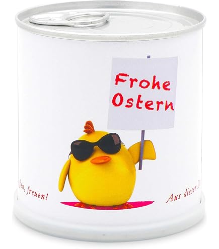 Anzuchtset „Frohe Ostern“ Mit Schmuckkörbchen – Instant-Gardening In Süßer Dose, Geschenk Zu Ostern