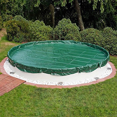Pool Abdeckplane 180g/m² für Rundbecken grün/schwarz für Ø 3,50 – 3,60 m Rundpool | Exclusive Qualität von POOL Total - 3