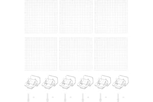 BENECREAT 6 pz Coperchio Trasparente per Acquario, Copertura Superiore per Acquario Quadrato da 29.7x29.7x0.7cm, Pannello Isolante in Griglia di Plastica con 6 Clip per Pannello di Copertura