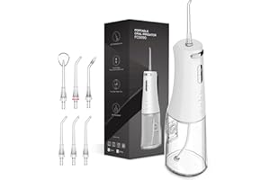 GEEKHAVE Flosser per Teeth Cordless – 4 modalità di irrigatore orale 300 ML Braces Flossers Cleaner, ricaricabile portatile IPX7 Waterproof Oral Irrigator Professional Flossing Cleaning Picks for Home Travel