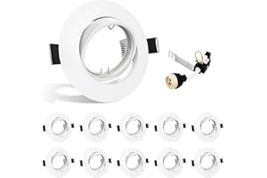 HiBay 10x LED Downlights GU10 Recessed Ceiling Lights Spotlights Round White Spot Light Fittings Indoor 240V