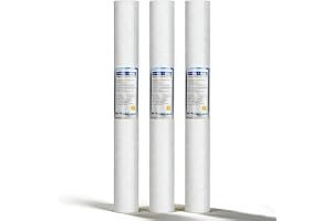 Dessa 3-pack 20-tums PP-bomullsfilterpatroner erbjuder filtreringsnoggrannhet 1/5mikron och kompatibla med vanliga stora filt