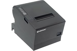 Unykach Impresora Térmica de Tickets POS5 UK56009 con Botones Superiores, Conexiones USB, RJ12, RJ11 y LAN, Compatible con Windows, JPOS, OPOS, Linux, Android y Mac