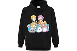 Minhuaha Foxy and Boxy Hoodie Girls Boys Cartoon Prints Cotton Jumper Unisex Kids Sweatshirts