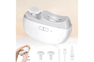 KQLHLHDYZ Coupe-ongles électrique 2 en 1 avec lumière LED et stockage des restes d'ongles, coupe-ongles automatique pour enfants, adultes, personnes âgées (blanc)