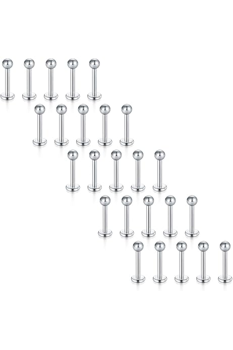 LOVEPIERCING - Piercing Per Lingua, In Acciaio Chirurgico Inossidabile, Anti-allergico, Bilanciere LOLA Bianco, Lega Di Acciaio - Foto 9