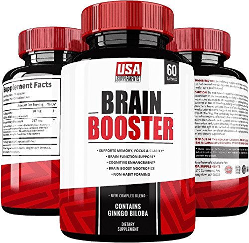 By USA SUPPLMENTS| Mind Cognitive Enhancement, Natural Nootrags | Contains Ginkgoxine, Ginkgo Biloba, St. John's Wort & DMAE