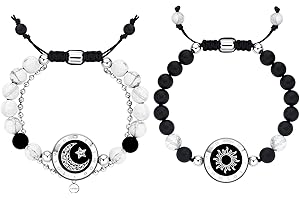 TOTWOO Bracelet Couple, Bijoux Couple Amoureux pour 2, Love Bracelet Distance, Bracelet Vibrant Couple, Bracelets Tactiles Intelligent, Bracelet Connecté Couple pour Saint Valentin, Amitié, Femme