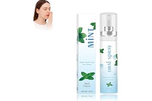 PROBUK Spray Soin de La Bouche 20ml, Spray Haleine Fraiche, éLimine La Mauvaise Haleine, Spray RafraîChissant Pour L'Haleine avec Buse de Type Presse, Effet Longue Durée, Vaporisateur Buccal-Menthe
