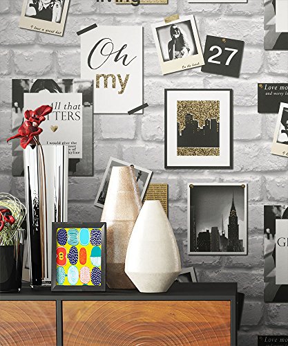 NEWROOM Steintapete Grau Papiertapete Stones & Style Bilderrahmen schöne moderne und edle Design 3D Optik , inklusive Tapezier Ratgeber