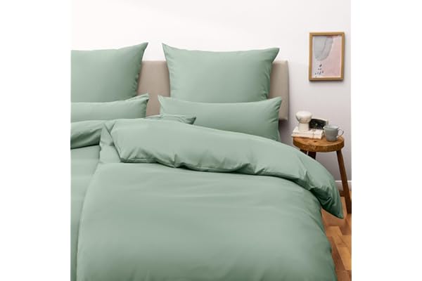 Blumtal Juego de Funda Nordica Cama de 90 - Microfibra Juego de Funda Edredon 155x220 y 1 Funda de Almohada 70x40, Certificado Oeko-Tex, Muy Suave y Transpirable - Verde Claro