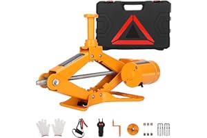 ROGTZ Electric Scissor Car Jack Kit, 3 Ton 12V Portable Auto Car Lift with 41.9 cm Range for SUV/Sedan, Floor Jack for Tire Change & Roadside Emergency