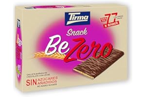 ‎TIRMA Tirma Snack BeZero 105g | Helle Milchschokolade | Kalorienarme Diät Kekse | Ohne Zuckerzusatz | Einzelne Kaffee | Diabetikerfreundlich