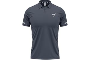 TORO ACTIVA Mens Polo T Shirt Lightweight and Breathable Quick Dry 3 Button Ribbed Collar Comfortable Short Sleeve Polo Shirt