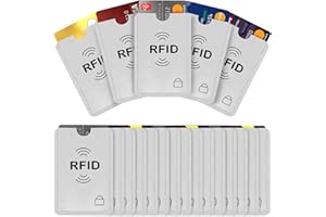 SANON 20Pz Custodie blocco RFID protezione, Proteggi carte di credito contactless bancomat Custodie Blocco RFID Anti Frode e Anti-smagnetizzazione