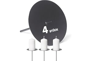 Novaliv 4X Kerzenpick | Dorn, 10 cm SCHWARZ | Kerzenhalter für Adventskranz Kerzenpin Weihnachtskranz