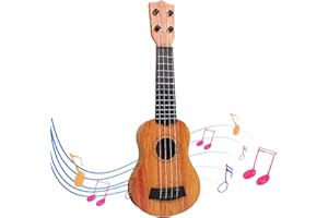 TUWYII Guitarra Infantil, Juguete de Guitarra Infantil, Ukelele de Juguete para Niños, para Niños 4 Cuerdas Instrumentos Musicales Juguete Educativo, Adecuado para niños de 3 a 6 años (Registro 44cm)