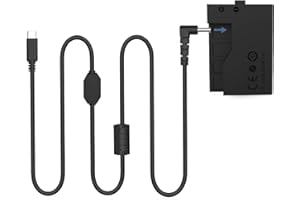 F1TP ACK-E10 Adaptateur Secteur USB-C DR-E10 Ensemble de coupleur CC, Batterie Externe pour LP-E10 pour Appareil Photo Canon EOS Rebel T3 T5 T6 T7, Kiss X50 X70 X90, EOS 1300D 2000D 4000D