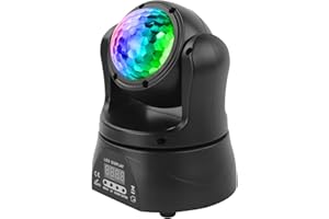 KRIDERISH Moving Head Stage Light, 30W LED Party Light Double Sided Stage Lighting DJ Lights by DMX512 Sound Activated Control for Disco Club Live Show Bar Wedding Halloween Christmas1
