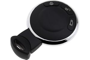 eMagTech Czarny 3-przyciskowy samochodowy inteligentny pilot pilot breloczek obudowa obudowa z obudową baterii kompatybilna z BMW Mini Cooper