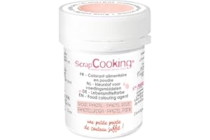SCRAPCOOKING SCRAP COOKING - Colorant Artificiel en Poudre Rose Pastel 5 g - Ingrédient Pâtisserie Professionnel pour Gâteaux, Crèmes, Entremets, Macarons, Biscuits - Fabriqué en France - 4053