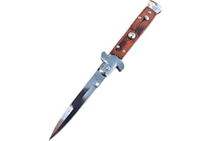 COLTEK Coltello Pieghevole Tascabile Vintage da Caccia e Campeggio con manico in Legno