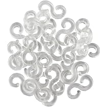 thumbnail image 2 of 300 Clear C Clips For Making Loom Band Bracelets 2 of 14
