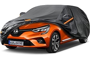 Kayme 7 Layers Hatchback Car Cover Waterproof Breathable, Custom Fit Renault Clio (1990-2024), Outdoor Full Small Car Cover Sun Rain UV Dust All Weather Protection. Shipping From UK Warehouse.