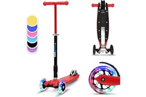 ‎FUN PRO fun pro Two Roller Kinder 6 Jahre, ab Vorschulalter, bis 80KG Gewicht, der sichere Premium Roller Kinder, LED Räder Tretroller, Faltbar, für 6 7 8 9 Jahre