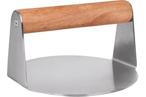 Mallez Smash Burger Pressa, 14 cm Pressa per Biscotti Hamburger in Acciaio Inox 304 per Alimenti, Resistente Smasher per Piastra Piatta Griglia, Bistecche, Panini, Barbecue