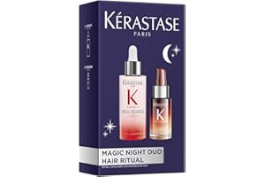 Kérastase Magic Night Duo Set, Genesis Anti-Caída y Magic Night Sérums, Tratamiento Reparador, Cabello Nutrido y Suave, Fortalecedor Diario, Ligero y No Graso, Para Cabello Frágil y Seco, 90 + 30 ml