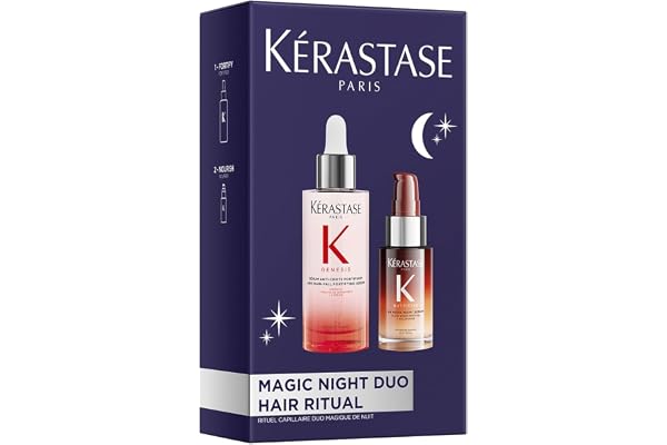 KÉRASTASE - Routine de Nuit - Réparation intense - Double action Anti-chute et Nutrition - Sérum Génésis Anti-Chute et Anti-Casse - 90ml Et Sérum Nutritive 8h Night - Nutrition des Cheveux Secs - 30ml