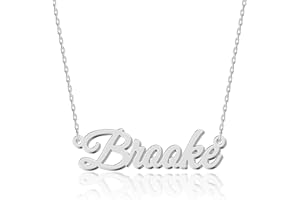 UMAGICBOX Exquisite Personalized Name Necklace|Choose from 14 Font Styles|Customizable 18K Gold Plated Stainless Steel & Sterling Silver Pendant|Unique Gift for Her