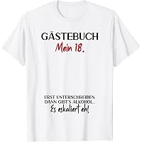 T-Shirt Damen „Gästebuch 18. Geburtstag“ – Geschenk Für 18-jährige Mädchen