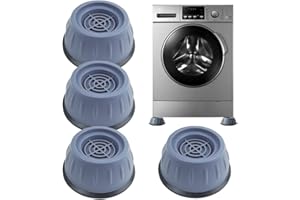 DOULEIN Tampon à Pied Machine à Laver, 4 Pièces Patin Anti Vibration Lave Linge Universel pour Lave-Linge et Sèche-linge